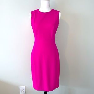 PINK CALVIN KLEIN MIDI SHEATH DRESS SIZE 4